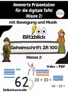 Vorschau - Präsentationen/Tafelbilder - Blitzblick Geheimschrift ZR 100 Klasse 2 - Deckblatt