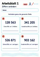 Vorschau - Arbeitsblätter - Zahlen Rechenregeln und ganze Zahlen Klasse 5 Gymnasium | Materialpaket | 20 PDFs mit 200 Arbeitsblättern - Seite 2