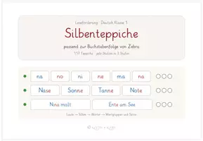 Vorschau - Arbeitsblätter - 117 Leseteppiche! Zu allen Lauten/Buchstaben, Leseförderung, Zebra Lehrwerk - Seite 3