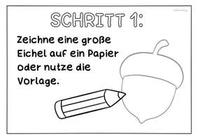 Vorschau - Arbeitsblätter - Eicheln im Herbst - Kunstprojekt - Seite 1