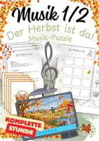 Vorschau - Stundenentwürfe - Musik Klasse 1/2 – „Der Herbst ist da“ | Musik-Puzzel - Deckblatt