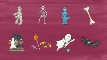 Vorschau - Präsentationen/Tafelbilder - Halloween – 16 Vokabeln | Präsentation, Blitzlesen & What’s missing? | Englisch - Seite 2