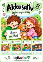 Vorschau - Stationenlernen - Akkusativ üben – Ergänzungen im 4. Fall | 32 Aufgabenkarten - Deckblatt