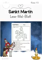 Vorschau - Arbeitsblätter - Sankt Martin - Lese-Mal-Blatt - Deckblatt