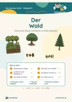 Vorschau - Unterrichtsreihen - Der Wald · Klasse 3 · Übungspack · luftige Fassung - Deckblatt