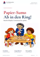 Vorschau - Arbeitsblätter - Papier-Sumo aus Japan: Bastelvorlage und Partnerspiel - Deckblatt