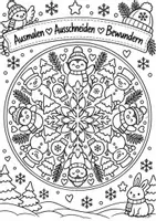 Vorschau - Mal- und Bastelvorlagen - Mandala - Winter - Seite 3