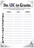 Vorschau - Arbeitsblätter - Das ABC des Gruselns I Übung für Zwischendurch - Deckblatt