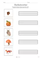 Vorschau - Arbeitsblätter - Deutsch | Herbstwörter schreiben mit Artikel zweifach differenziert | Arbeitsblatt Herbst Grundschule ab der 2.Klasse 🦔🍁🍂 - Seite 2