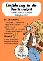 Vorschau - Arbeitsblätter - Einführung in die Quellenarbeit - Deckblatt