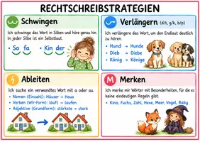 Vorschau - Poster - Merkplakat Rechtschreibstrategien - Deckblatt