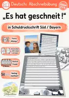 Vorschau - Unterrichtsreihen - Abschreibübung Winter in 7 Schul-Druckschriften "Es hat geschneit" (D-A-CH) - Seite 1