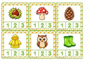 Aperçu - Apprentissages en autonomie - 🍂 Kit – Cartes à pinces : les syllabes de l’automne 👏 - Page 1