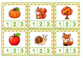 Aperçu - Apprentissages en autonomie - 🍂 Kit – Cartes à pinces : les syllabes de l’automne 👏 - Page 2