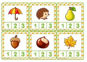Aperçu - Apprentissages en autonomie - 🍂 Kit – Cartes à pinces : les syllabes de l’automne 👏 - Page 3