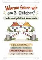 Vorschau - Stundenentwürfe - Tag der Deutschen Einheit: 3. Oktober verstehen: Deutsche Einheit, DDR und Mauerfall | Klasse 3–4 - Deckblatt