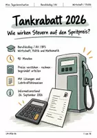 Vorschau - Stundenentwürfe - Tankrabatt 2026 verstehen: Spritpreise berechnen und Entlastung beurteilen | AV & BFS - Deckblatt