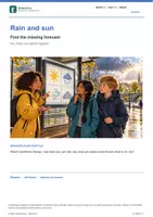 Vorschau - Stundenentwürfe - ENGLIVA SPEAK: Unit 13 · Rain and sun (MORE! 2, LP 2023) – Sprechtraining (Information Gap) - Deckblatt