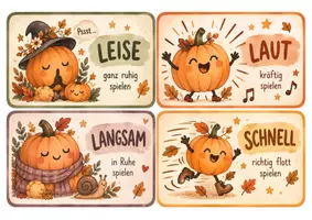 Vorschau - Bildkarten - Die Kürbis-Disco 🎃 | Bodypercussion-Geschichte für den Herbst | Musik Grundschule - Seite 3