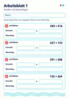 Vorschau - Arbeitsblätter - Runden und Überschlagen Klasse 5 Gymnasium | Mathematik Sekundarstufe I | 10 Arbeitsblätter mit Lösungen als PDF - Seite 1