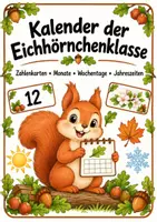 Vorschau - Poster - Kalender der Eichhörnchenklasse - Klassentier Eichhörnchen - Deckblatt