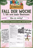 Vorschau - Arbeitsblätter - Fall der Woche – Ethikkiste – Jahrespaket Klasse 4 | 40 Fallbeispiele mit Arbeitsblättern & Ethik-Mandalas - Seite 1