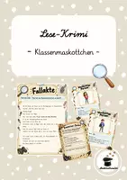Vorschau - Arbeitsblätter - Lese-Krimi – Wer hat das Klassenmaskottchen versteckt? | Lesetraining & Detektivrätsel - Deckblatt