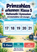 Vorschau - Arbeitsblätter - Primzahlen erkennen Klasse 5 Gymnasium | Mathematik Sekundarstufe I | 10 Arbeitsblätter mit Lösungen als PDF - Deckblatt
