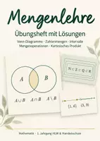 Vorschau - Arbeitsblätter - Mengenlehre verstehen – Venn-Diagramme, Zahlenmengen & Intervalle 1. Jahrgang HLW Handelsschule 20 Seiten mit Lösungen - Deckblatt