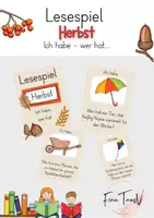 Vorschau - Spiele - Lesespiel Herbst Ich habe, wer hat - Deckblatt