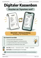 Vorschau - Stundenentwürfe - Digitaler Kassenbon – Brauchen wir Papierbons noch? Verbraucherbildung für BK/AV - Deckblatt