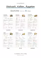 Vorschau - Poster - Steinzeit, Kelten, Ägypten & Mittelalter Lernplakate Geschichte 6+7 Realschule – 13 Poster - Seite 1
