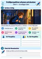 Vorschau - Stundenentwürfe - Erzählperspektiven Klasse 5 – Ich-Perspektive & Er-/Sie-Perspektive sicher erkennen und anwenden | Deutsch-Arbeitsheft + Lösungen - Seite 3
