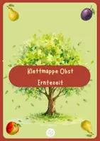 Vorschau - Stationenlernen - Herbst Klettmappe Obst Erntezeit - Deckblatt