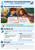 Vorschau - Arbeitsblätter - Schreibkonferenz Klasse 5 – Texte systematisch überarbeiten | Feedback geben, verbessern & Schreibkompetenz stärken - Deckblatt
