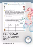 Vorschau - Arbeitsblätter - Flipbook Satzglieder üben und festigen - Deckblatt
