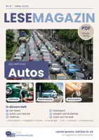 Vorschau - Arbeitsblätter - Lesemagazin Autos (Leichte Sprache & DaZ A1–A2) Lesetexte mit Aufgaben - Deckblatt