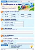 Vorschau - Arbeitsblätter - Große Zahlen vergleichen & ordnen – Mathe Klasse 5 | Zahlengerade, Zahlenfolgen & Lerncheck - Seite 1