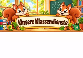 Vorschau - Anderer Materialtyp - Klassendienste der Eichhörnchenklasse - Klassentier Eichhörnchen - Seite 1