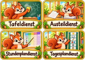 Vorschau - Anderer Materialtyp - Klassendienste der Eichhörnchenklasse - Klassentier Eichhörnchen - Seite 2