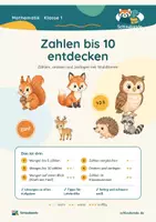 Vorschau - Unterrichtsreihen - Zahlen bis 10 entdecken · Klasse 1 · Übungspack · luftige Fassung - Deckblatt