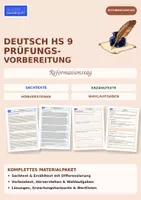 Vorschau - Arbeitsblätter - Deutschprüfung HS9 – Reformationstag: Prüfungsvorbereitung - Deckblatt