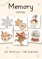 Vorschau - Spiele - Memory Winter | Kindergarten Spiele & Sprachförderung - Deckblatt