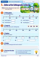 Vorschau - Stundenentwürfe - Zahlen auf der Zahlengeraden – Ablesen, Eintragen, Ordnen & Schätzen | Mathe Klasse 5 - Deckblatt