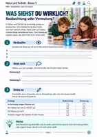 Vorschau - Stundenentwürfe - Richtig Forschen - Beobachten oder vermuten? – Forscher-Sprache, Wahrnehmung & Mini-Experiment | Natur und Technik Klasse 5 - Deckblatt