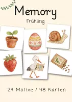 Vorschau - Spiele - Memory Frühling | Kindergarten & Vorschule - Deckblatt
