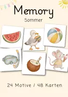 Vorschau - Spiele - Memory Sommer | Kindergarten & Vorschule - Deckblatt