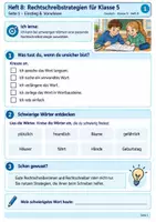 Vorschau - Stundenentwürfe - Rechtschreibstrategien Klasse 5 – Verlängern, Ableiten, Wortbausteine & Silben sicher anwenden | Arbeitsheft + Lösungen - Deckblatt