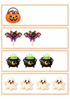 Vorschau - Spiele - Halloween Zahlen & Mengen zuordnen – Sortierspiel für Kita & Vorschule - Zahlen lernen bis 10 – Zählen & Zuordnen. Zahlenspiel und Zuordnungsspiel bis 10 - Seite 1