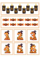 Vorschau - Spiele - Halloween Zahlen & Mengen zuordnen – Sortierspiel für Kita & Vorschule - Zahlen lernen bis 10 – Zählen & Zuordnen. Zahlenspiel und Zuordnungsspiel bis 10 - Seite 3